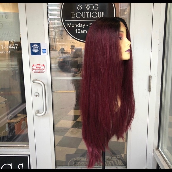 Red wine ombré lacefront  Wig2025 - Picture 6 of 8